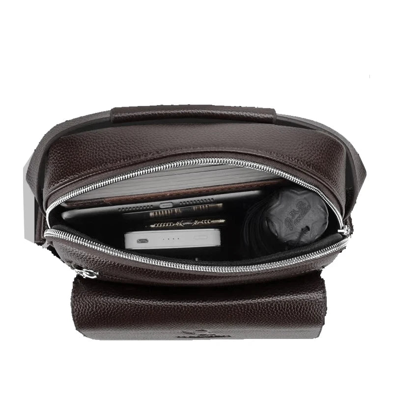 Men's Leather Crossbody Shoulder Bags Tote Fashion Business Man