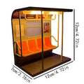 Subway Train Light, Retro LED Car Model Nightlight - Train Table Lamp with 3 Replaceable Posters for Bedside Dorm Apartment Vue Brown
