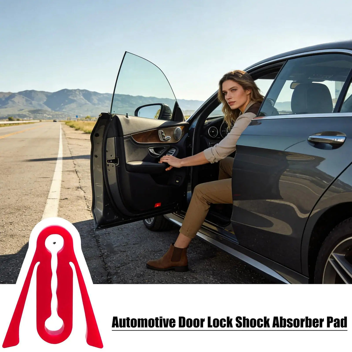 1pcs Silicone Car Door Latch Covers Lock Shock Absorber Cover Automotive Door Noise Reduction Mat universal Car Accessories Vue