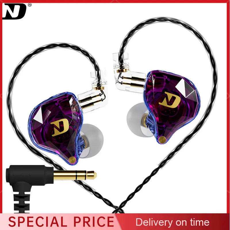 ND NX2 Wired In-Ear Earphones | HIFI Stereo Bass Earbuds Wired In-Ear Earphones Vue