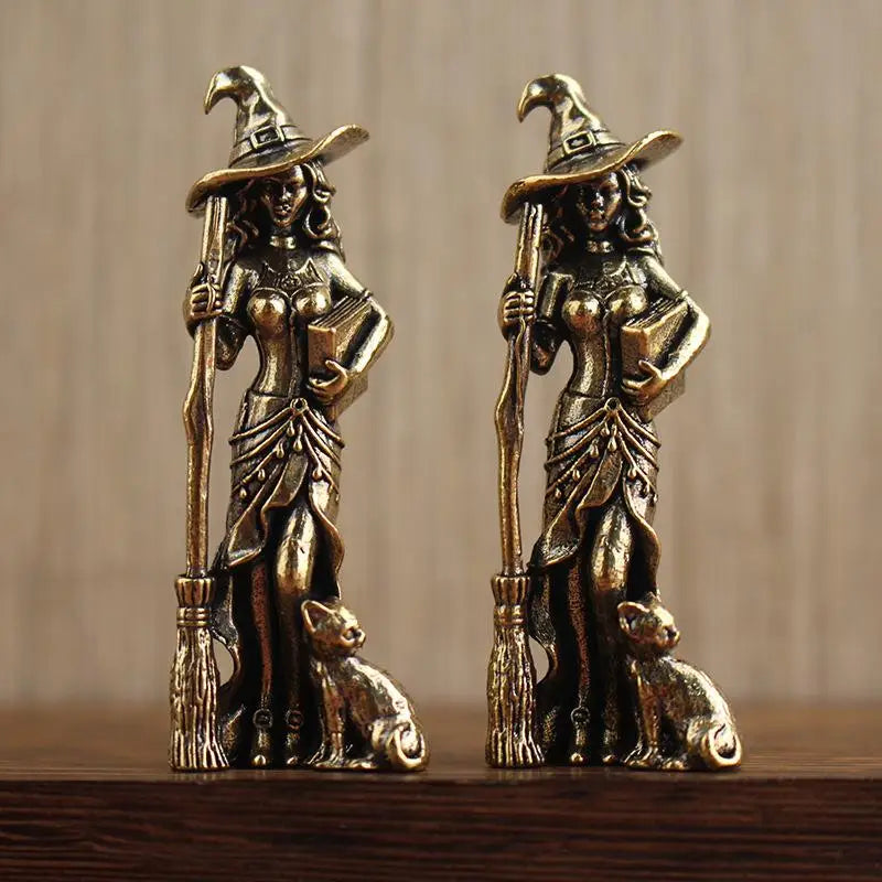 1PCS Magic Moon Witch Ornament, Home Decor, Living Room/Entrance Decoration, Home Furnishings, Wizard Statue Vue