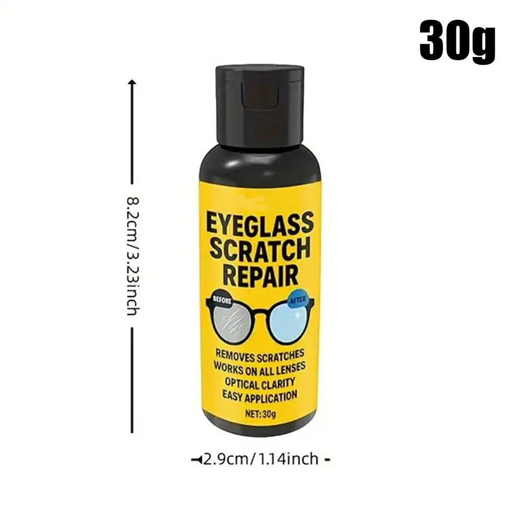 30g Glasses Scratch Remover Anti Fog Sunglasses Cleaner Glasses Polishing Scratch Remover for Camera Car Mirror Windshield Stove Vue 30g