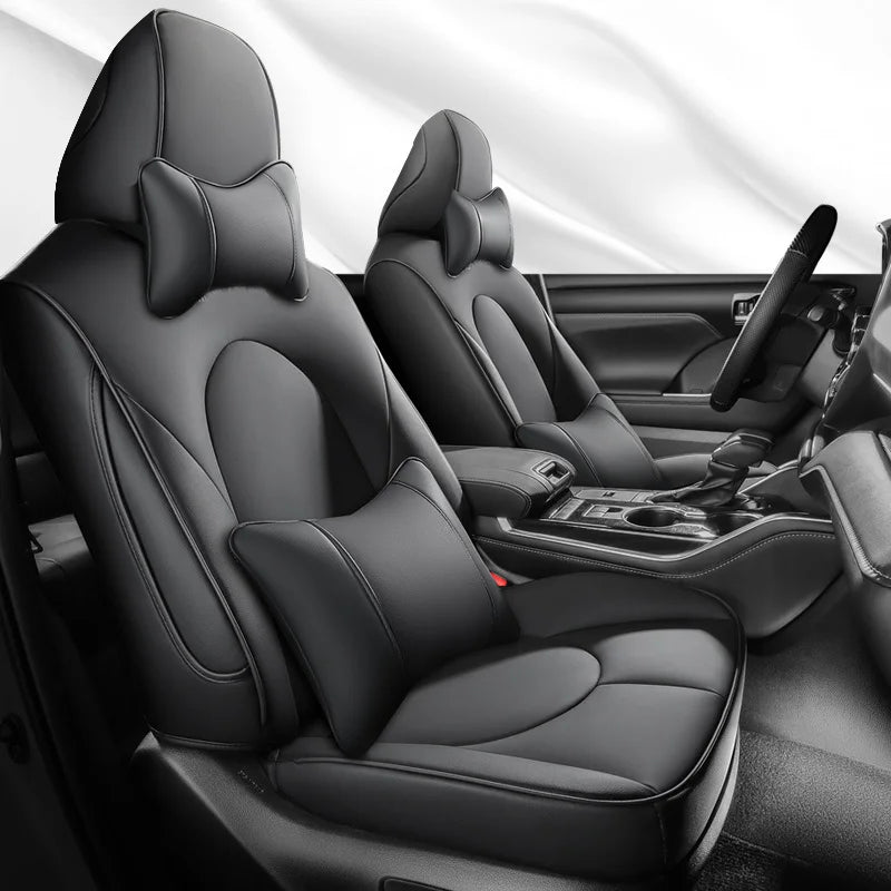 5 Seats High-quality Car Special Seat Cover For Toyota Highlander 2022-2026 Interior Decoration Waterproof Leatherette Full Set Vue