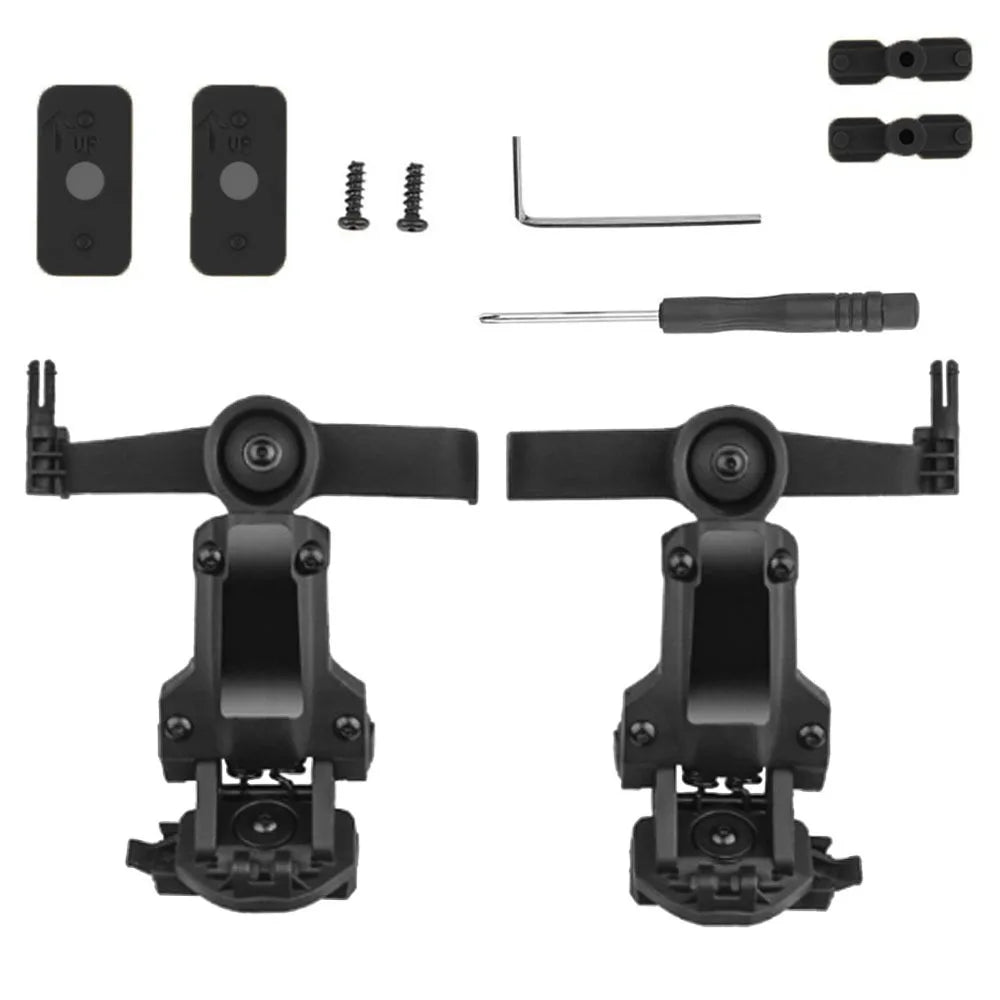 Tactical Helmet Headset Mount FAST Tactical Earphone Bracket Straight Arm Helmet Accessories Guide Rail Adaptation Multi-angle Vue
