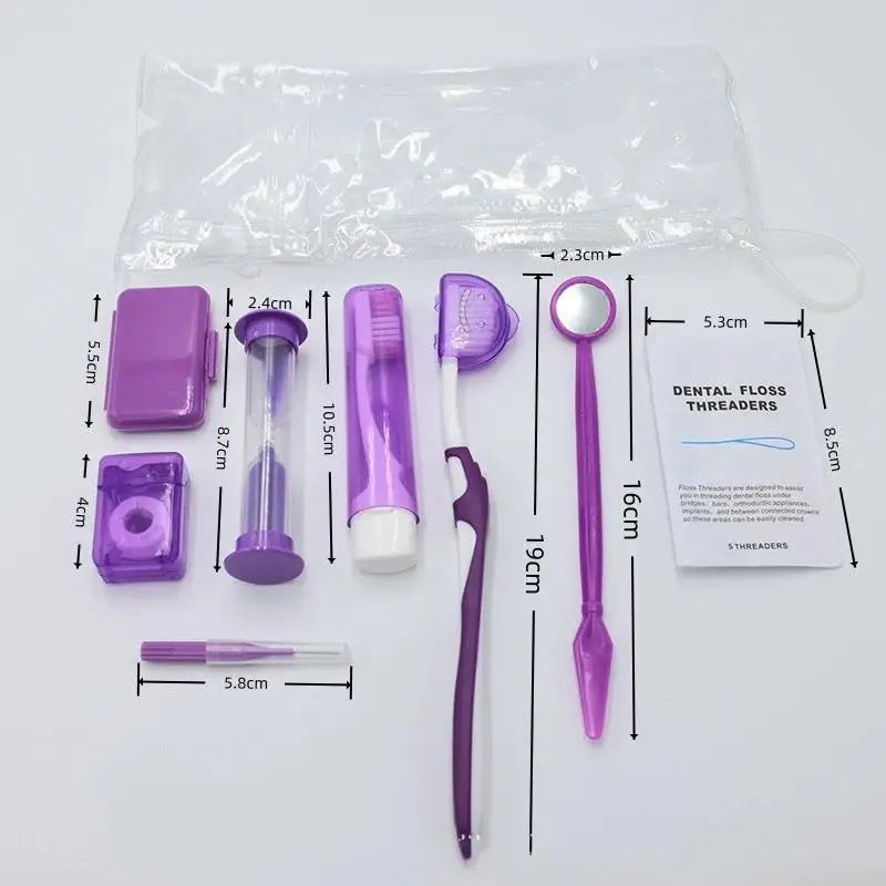 Oral Care Dental Brace Cleaning Protable Travel Patient Ortho Vue Purple