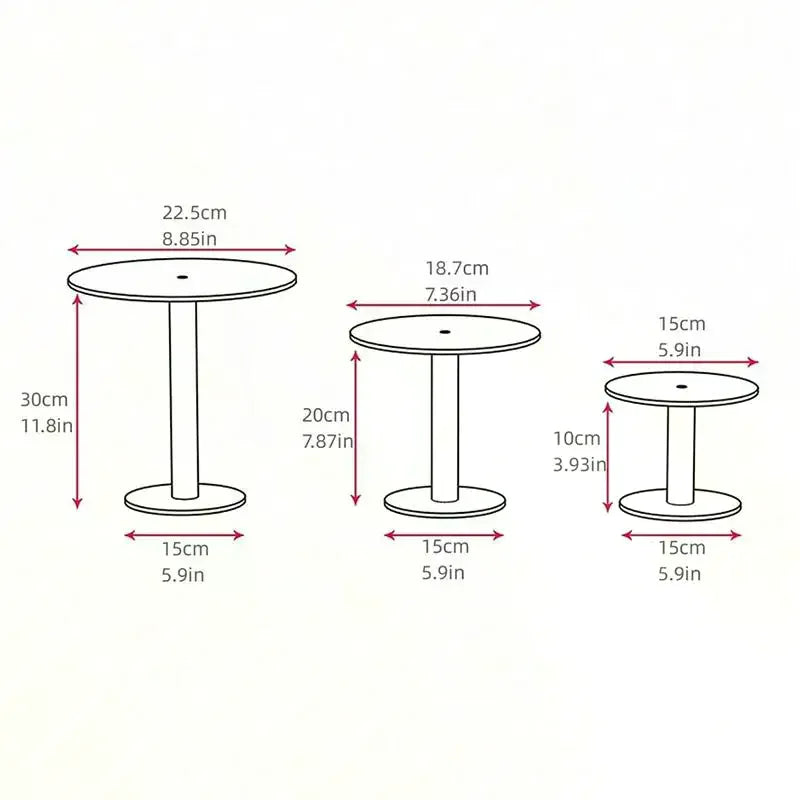 Transparent Acrylic Cake Rack Round Cake Stand For Desserts Cupcake Pastry Candy Display Stand For Wedding Event Birthday Party Vue