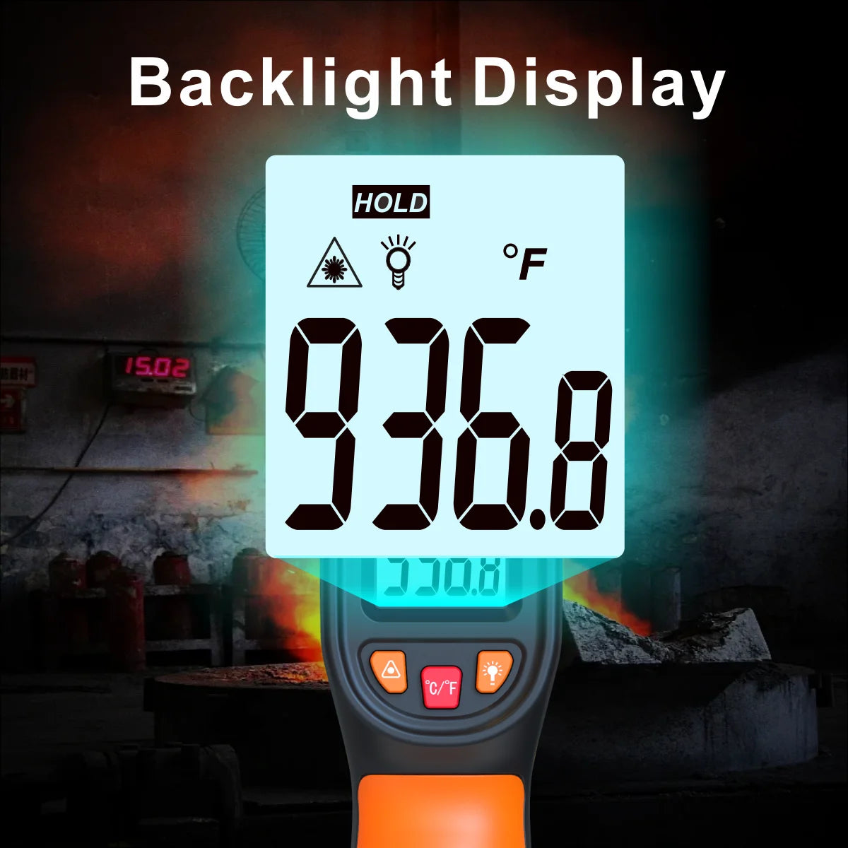 NJTY T600 Infrared Thermometer Handheld Heat Temperature For Cooking Tester Pizza Oven Grill & Engine - Laser Surface Temp Read Vue