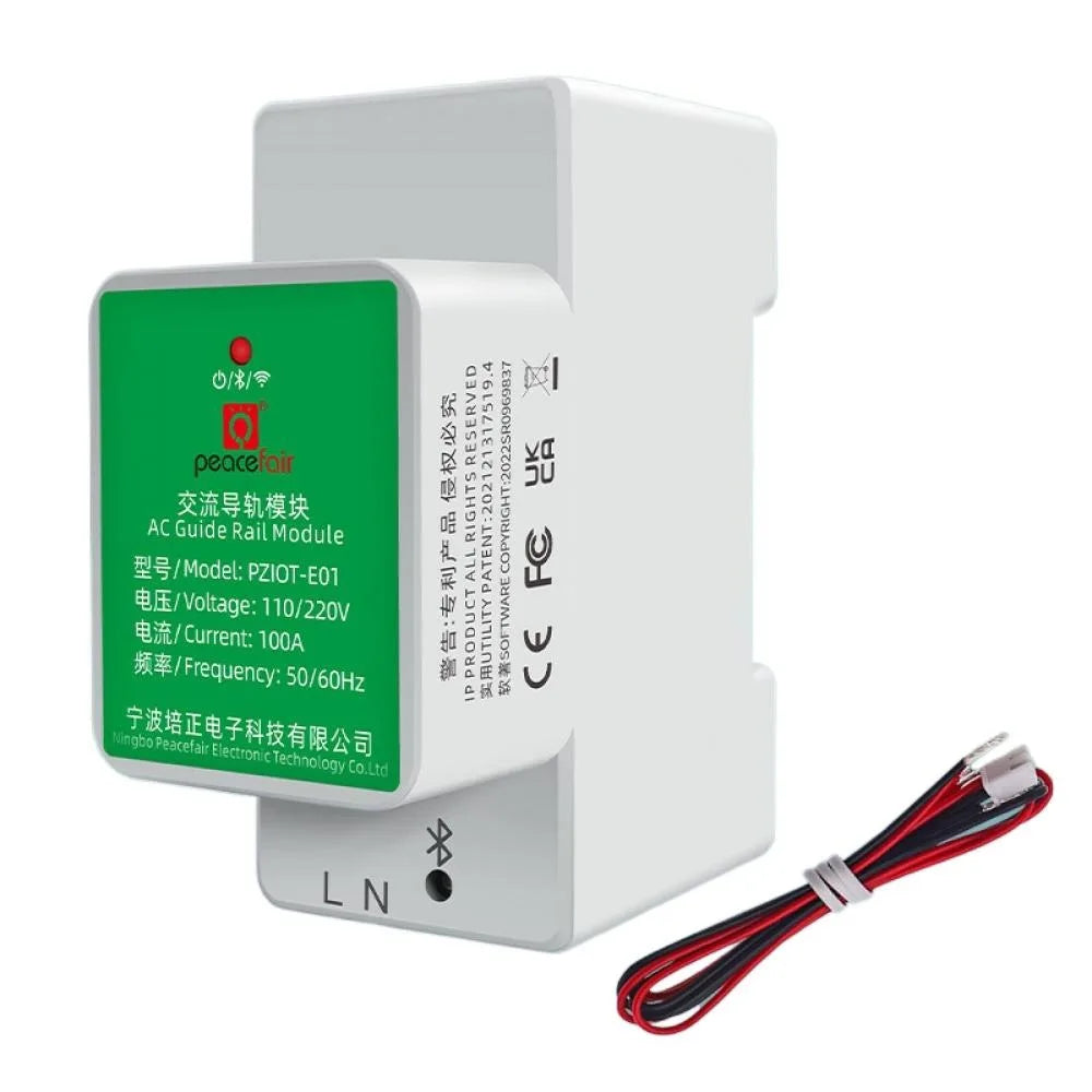 Tuya WiFi Smart Single Phase Energy Meter 6 In 1 AC Electric Din Rail Smart Power Consumption Meters Wattmeter Voltmeter Ammeter Vue