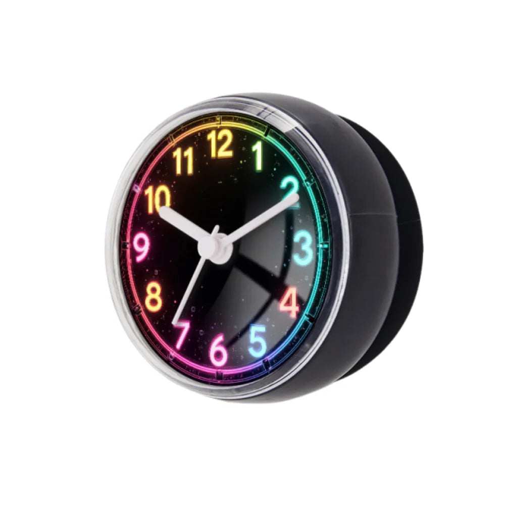 Ergonomic Fitness Pull Rope Wall Clock Waterproof Suction Cup Bathroom Clock Neon Color Anti Fog Quartz Clock Living Room Vue style 4