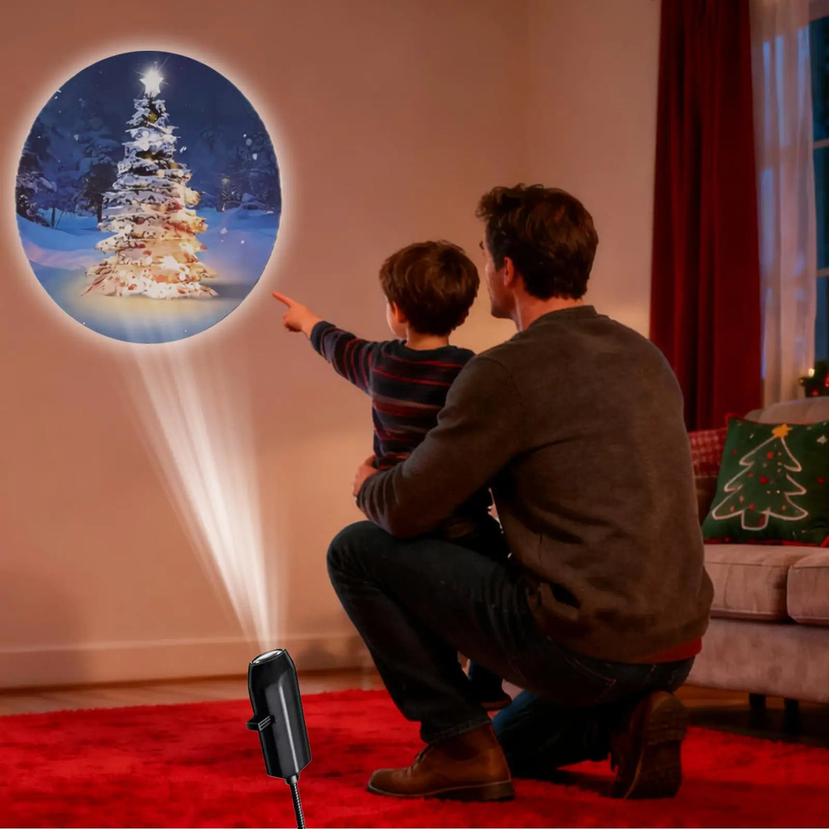 USB Christmas Projector Lights 3 Patterns LED Snowflakes Home Decor Christmas Party Decorations Holiday Ornaments for Yard Room Vue