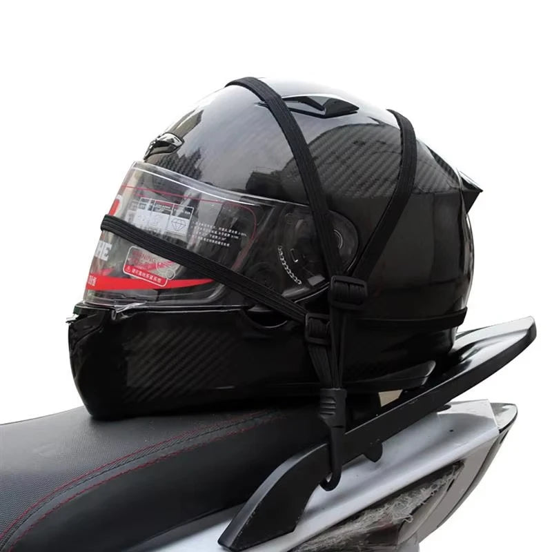 1/2pcs 60cm Motorcycle Luggage Strap Moto Helmet Gears Fixed Elastic Buckle Rope High-Strength Retractable Protective Net Vue