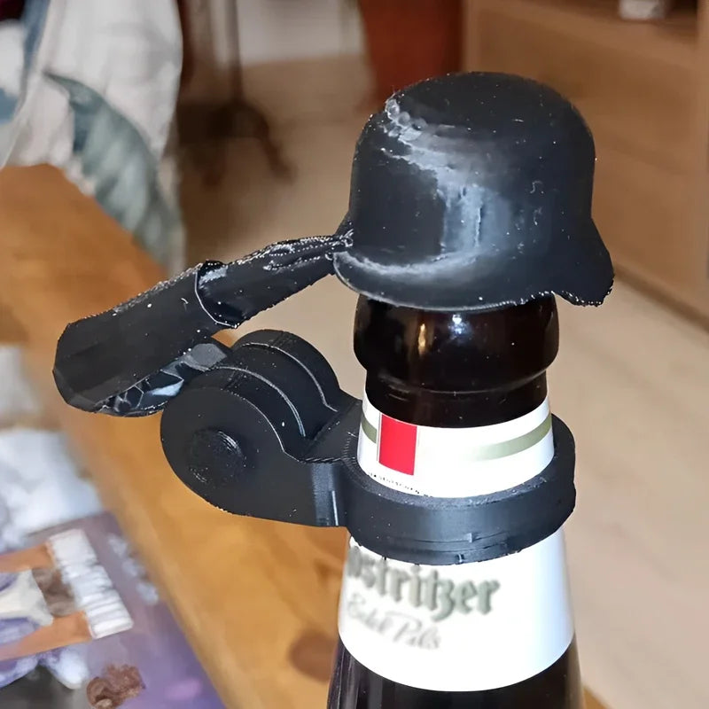 Soldier Helmet Beer Bottle Caps | Silicone, Assorted Colors Novelty Bottle Caps Vue