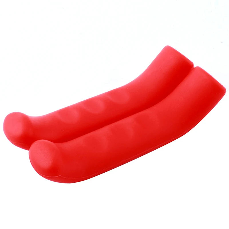 2PCS Bicycle Brake Handle Cover TPR MTB Grips Bicycle Handlebar Protect Cover Anti-slip Bicycle Protective Gear Bike Accessories Vue Red
