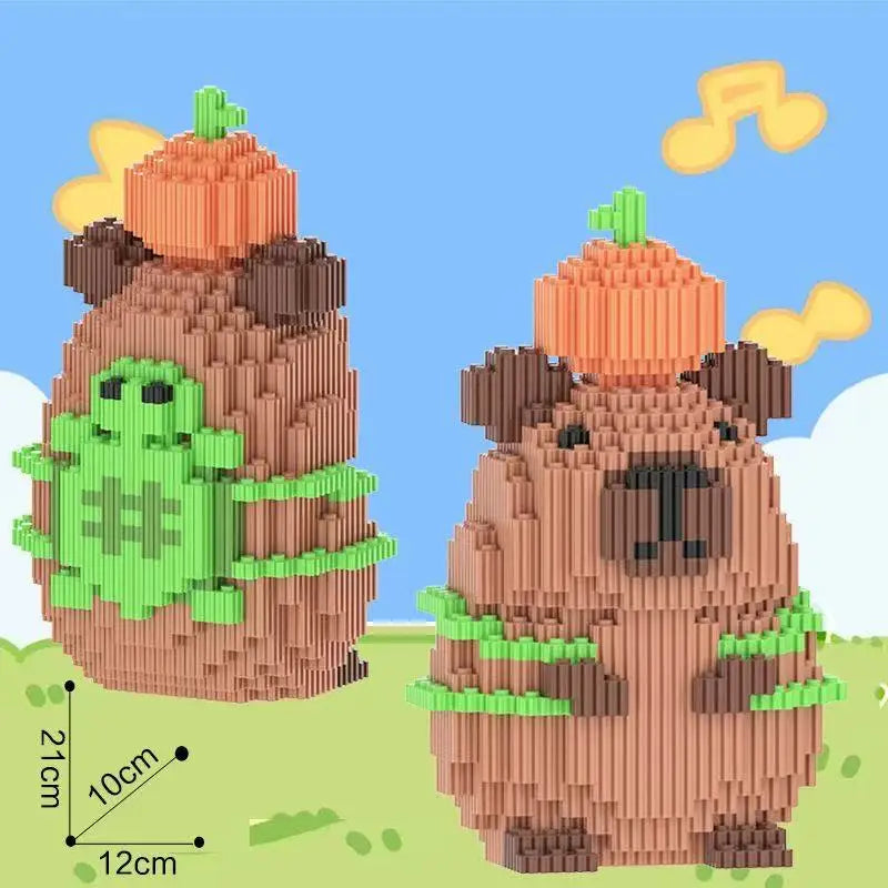 Super sized Capipara giant capybara birthday doll Capipara bubble tea building set for children aged 14 and above Vue