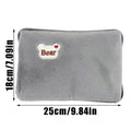 Hot Water Bottle Leak-Proof Rechargeable Hand Warmer Hot Water Bag with Soft Cover for Winter Cold Weather Period Cramps Muscles Vue Gray