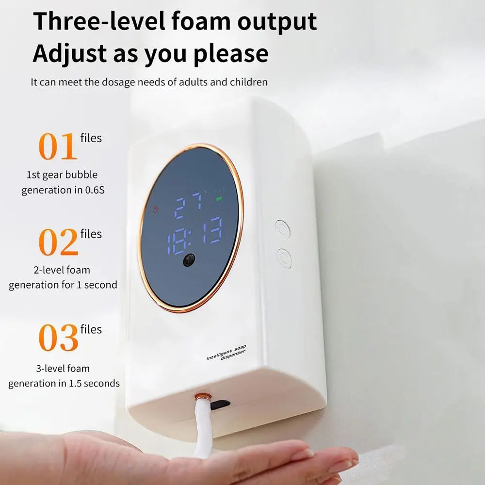 Wall Mounted Automatic Soap Dispenser Smart Sensing Large Capacity Hand Sanitizer Dispenser Hole Free 480ml Vue
