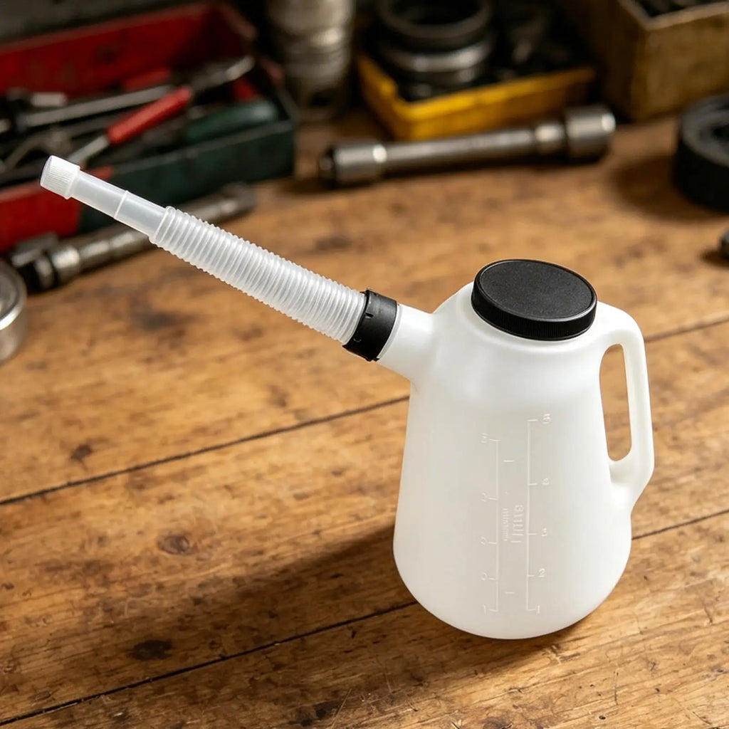 5L Oil Fill Jug with Spout and Lid Motor Oil Measuring Container for Car Engine Machine Kitchen Cooking Fluid Jug Vue