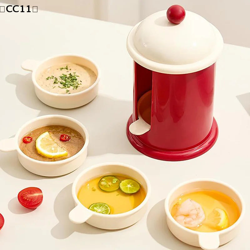 5Pcs Durable Stackable Dipping Dish Reusable With Handle Sauce Cup Containers Condiment Containers Kitchen Supplies〔CC11〕 Vue Default Title