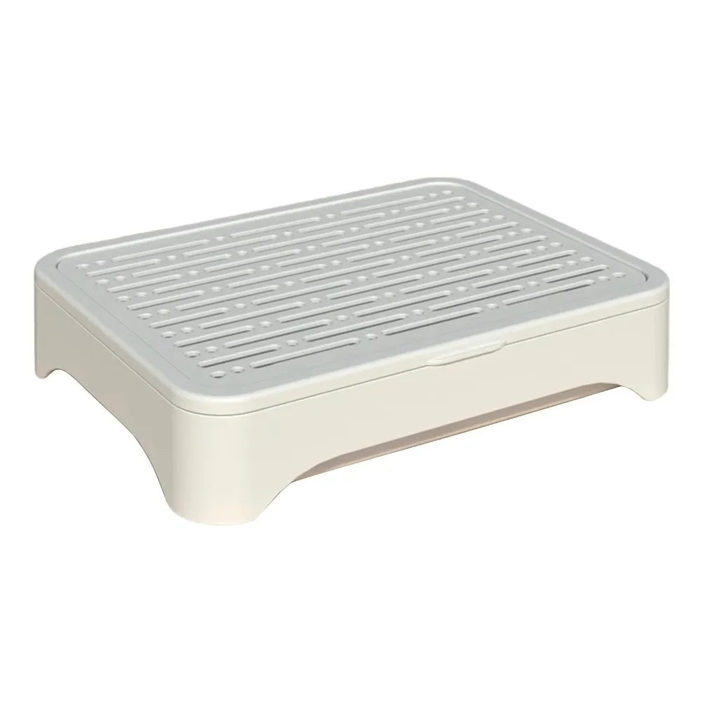 Plastic Cat Grass Planter Self-planted Tray Growth System Soil-Free Nursery Box 3 Layer Cultivation Pot Hydroponic Tray Vue White