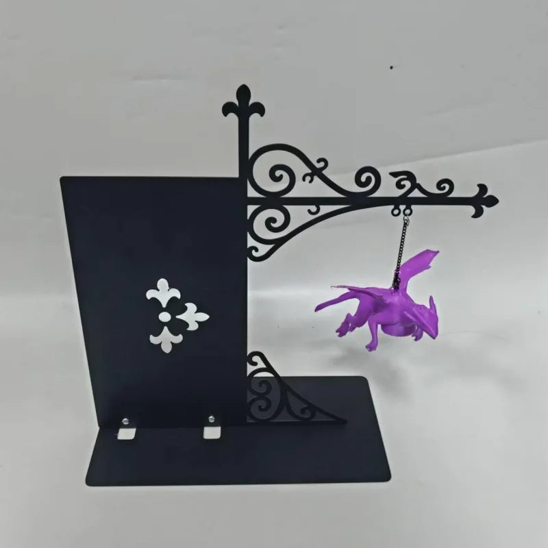 Gothic Dragon Bookend Night Light | Purple LED Shelf Decor Decorative Night Light Vue KL