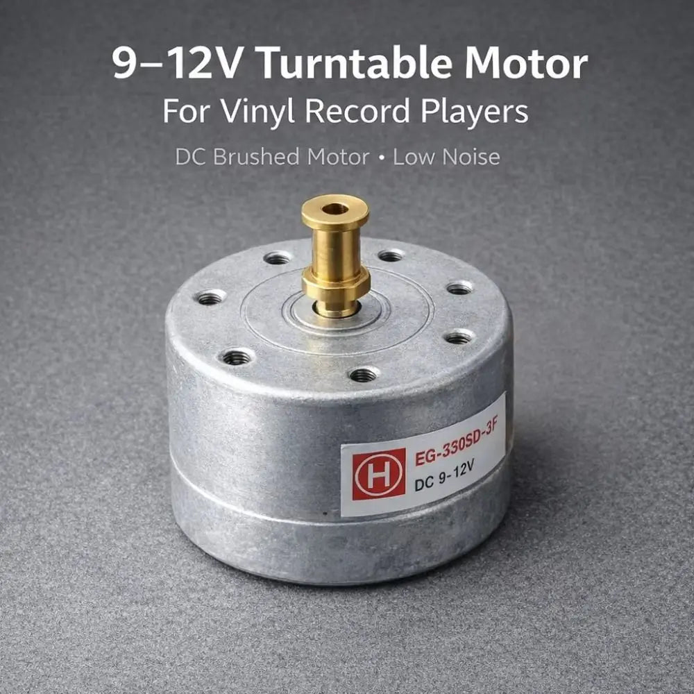 Low Noise EG-530SD H/L Fine Speed Trim 25mm Mount Turntable Motor Replacement 33/45/78 RPM Support 9-12V DC Vinyl Player Motor Vue