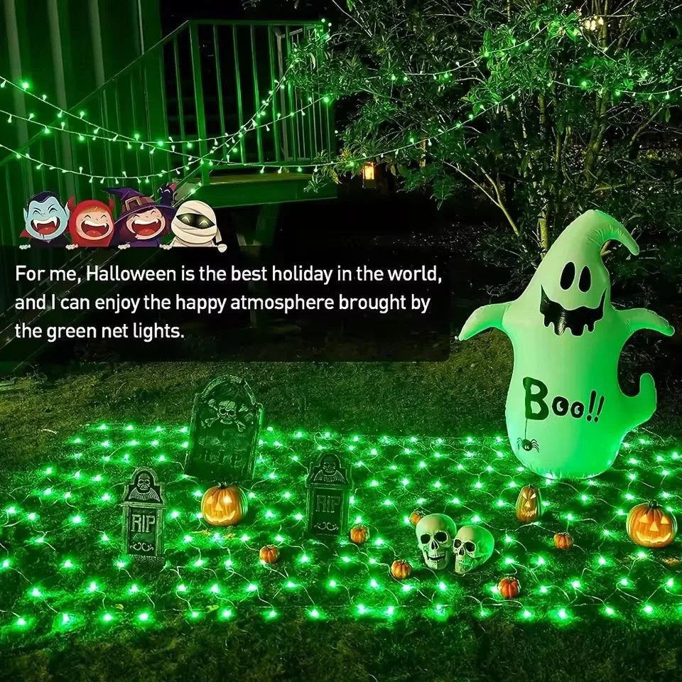 Led Net Mesh String Lights EU Plug 220V Street Garlands Christmas Decorations Outdoor New Year Wedding Party Garden Bush Decor Vue