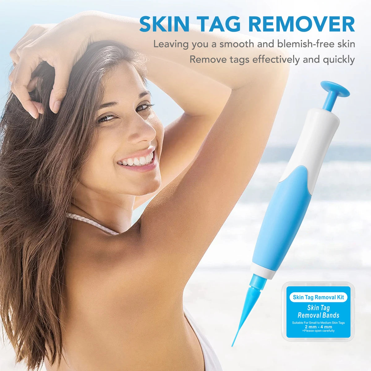 2 In1 Painless Auto Skin Tag Mole Wart Removal Kit Cleaning Tools Vue