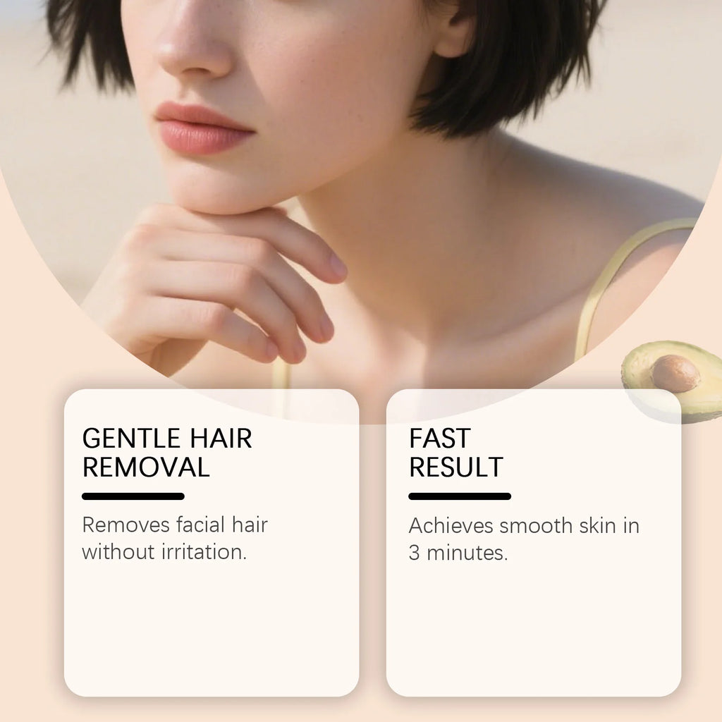 Gentle Facial Hair Removal Cream - For Daily Removal of Facial Fine Hair, Moisturizes Skin, and Leaves It Smooth & Delicate Vue