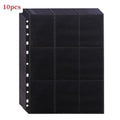10PCS 11 Holes Double-Sided Card Sleeves Album Binder Sheets A4 Black 9 Pockets Pages Protector Cards Game Cards Binder Vue 10pcs