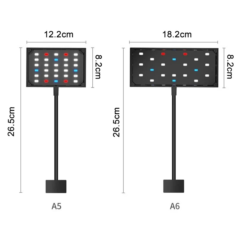 360° Rotatable Light Aquarium USB LED Light Full Spectrum Aquatic Plant Grow Lamp Fish Tank Adjustable Brightness Dimmable Timed Vue