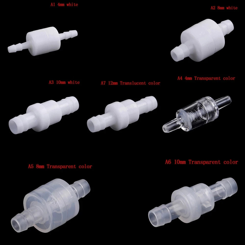 Non-Return For Fuel Air Liquid 4mm / 6mm / 8mm / 12mm For Gas Water One-way Lnline Valves Check Valve Water Stop Valve Vue
