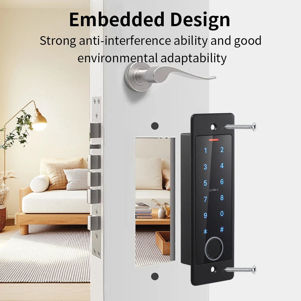 WIFI Waterproof Backlight RFID Door Access Control Keyboard Fingerprint Card Reader Embedded Metal Keypad Wiegand Controller Vue