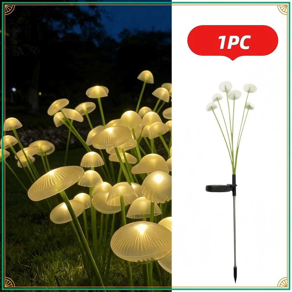 Solar Powered Jellyfish Garden Stake Lights Flexible Swing LED Lamp, Waterproof Outdoor Fairy Landscape Decor Lights Vue