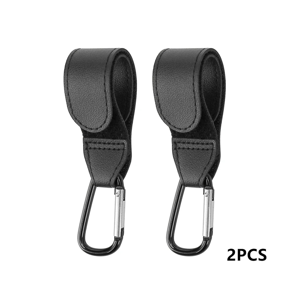 PU 2pcsleather baby bag stroller hook pram rotate 360degree rotatable cart organizer pram hook crochet stroller accessories Vue