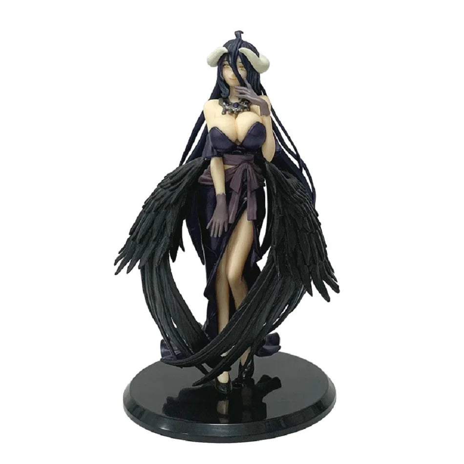 Anime Fantasy Overlord 18CM Figure Albedo King Girl Black Dress Action Figure Girls Accessories Collection Model Toy Gift Vue 18cm-no box