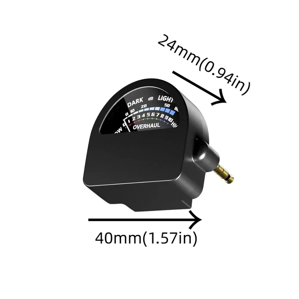 High Sensitivity Leak Detector Sound Frequency Pointer Portable Display Pipe Leak Detector Detection Strength Scale Vue Black