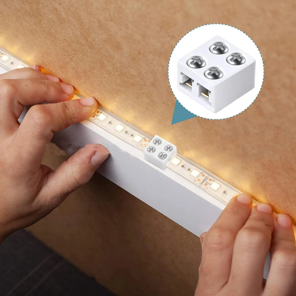 8mm LED Light Strip Connectors Sturdy LED Connector User-Friendly LED Connecting Versatile LED Strip Light Connectors Vue