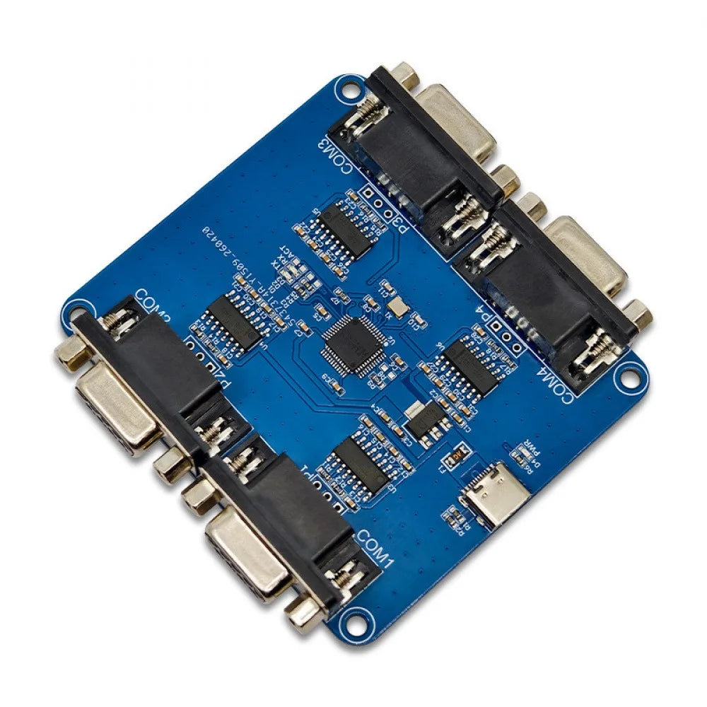 CH344Q USB To 4 Channel RS232 Communication Module Full Duplex Transmission 1200bps-6Mbps With 0.5A Fuse Serial Converter Vue Default Title