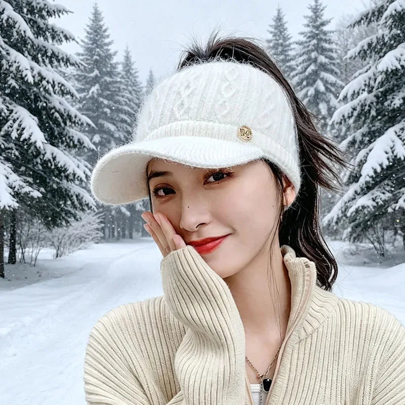 1-5PCS Knitted Velvet Beanie for Women Teens Stylish Warm Winter Outdoor Fall Cap Cozy Versatile Cold Weather Fashion Accessory Vue