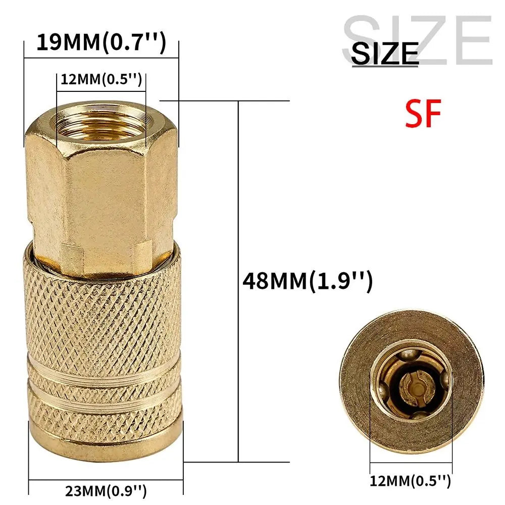 Quick Coupler Tool 1 4 NPT Air Line Hose Fitting Release Coupling Vue SF
