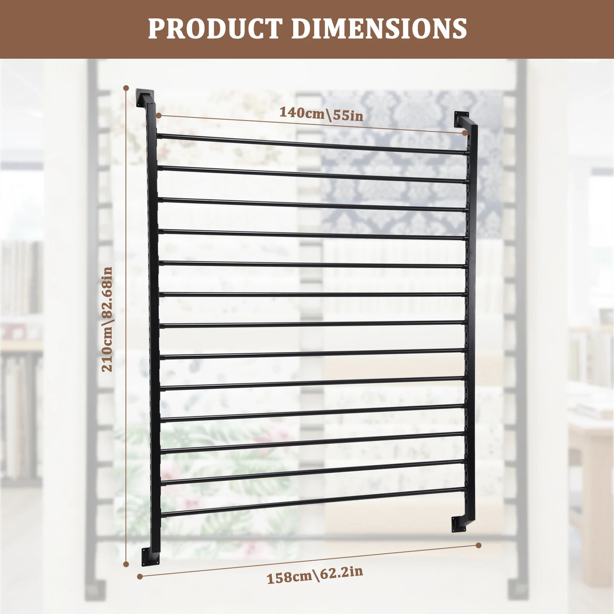 13-Roll Vinyl Roll Holder Wall Mount Display Rack | APWIKOGER Vinyl Roll Display Rack Vue
