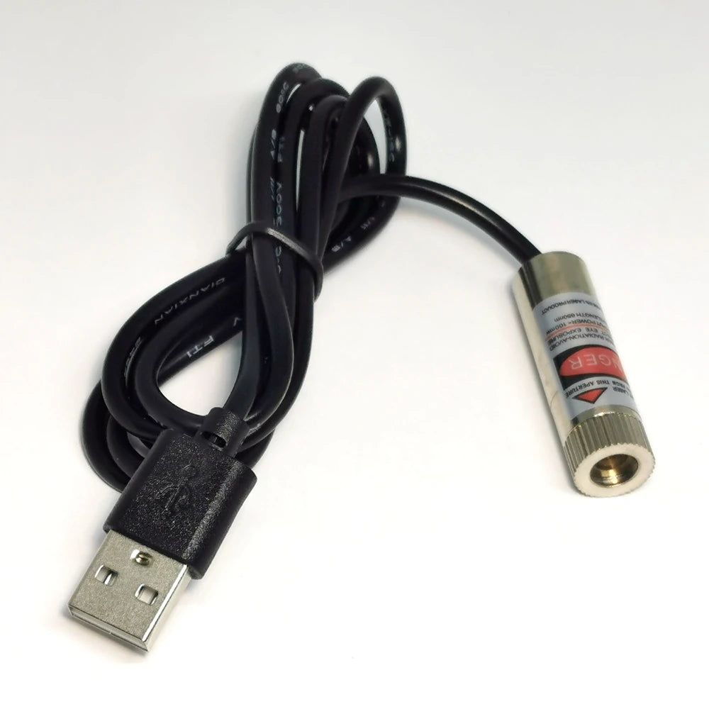 USB Adapter 635nm 638nm 100mw Red Laser Diode Module Focusable Cross Line Dot Beam 12*35mm Vue