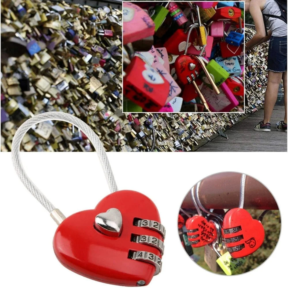 Portable Zinc alloy 3 Digit Password Lock Wire Rope Anti-theft Backpack Zipper Lock Padlock Luggage Combination Lock Travel Vue