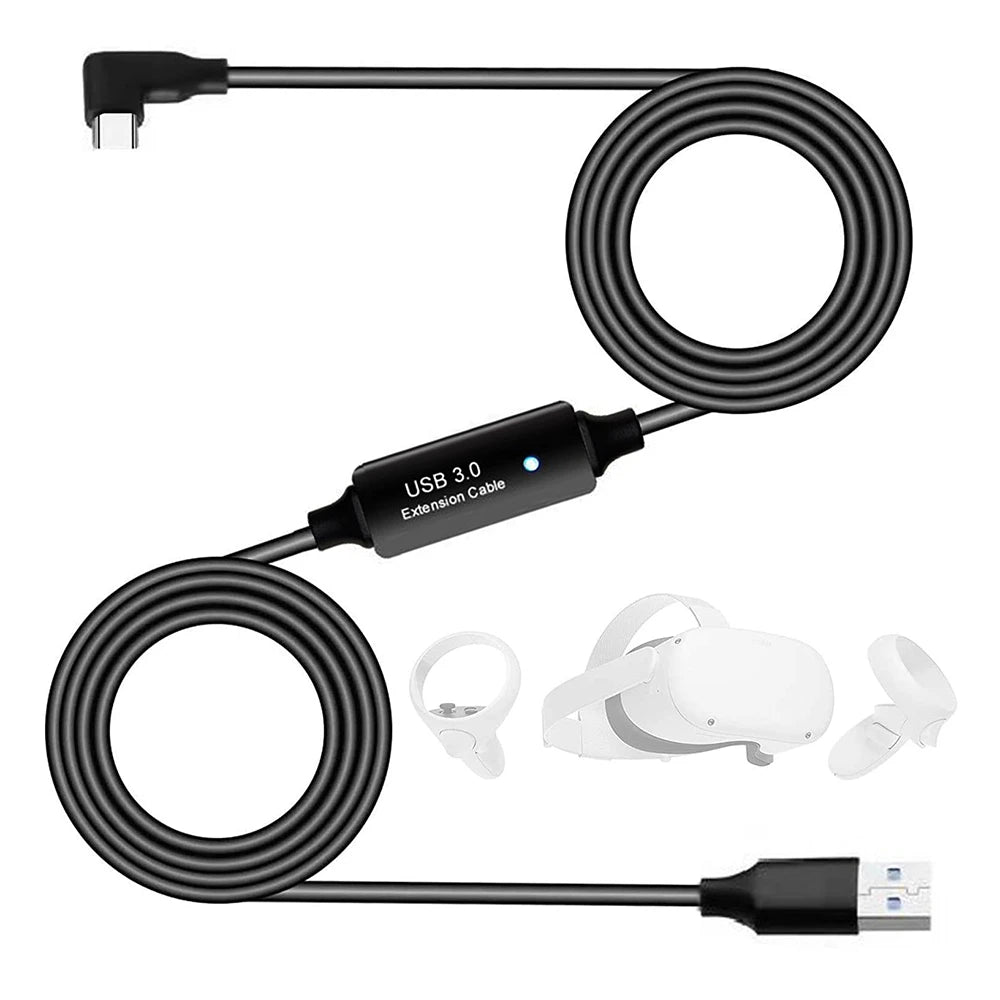 Hot-VR Data Cable, Type A To Type C Vr Data Extension Cable For Oculus Quest Headsets And Gaming Computers Vue