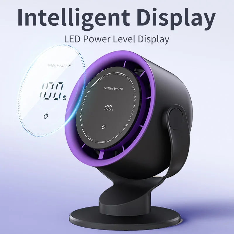 Multi-Function Circulating Fan With 100-Speed Adjustment, USB-Charged High-Speed Turbo Fan, Ideal For Student Desks Vue