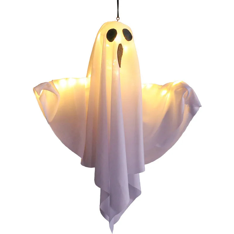 Halloween Decoration LED Hanging Light Emitting White Ghost DIY Styling Light Horror Indoor Party Decoration Atmosphere Light Vue