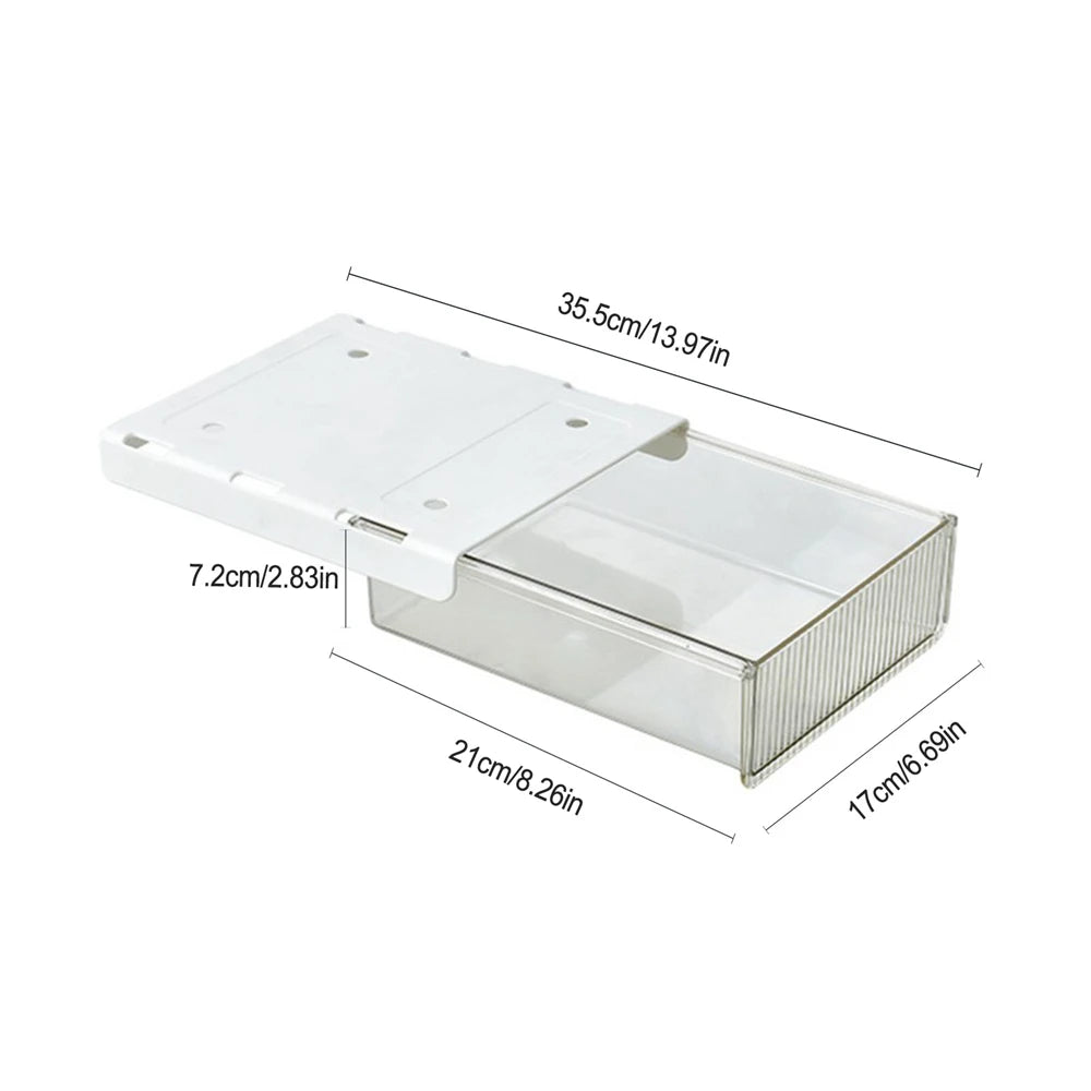 Under Desk Storage Drawers Mounted Desk Drawer Attachable Slide-out Drawer Self-Adhesive Under Desk Drawer Vue