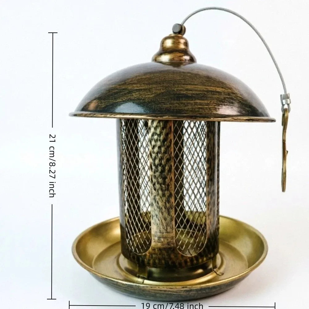 Large Capacity Dome Top Bird Feeder Rust Resistant Weatherproof Bird Food Dispenser Removable Squirrel Proof Hummingbird Feeder Vue