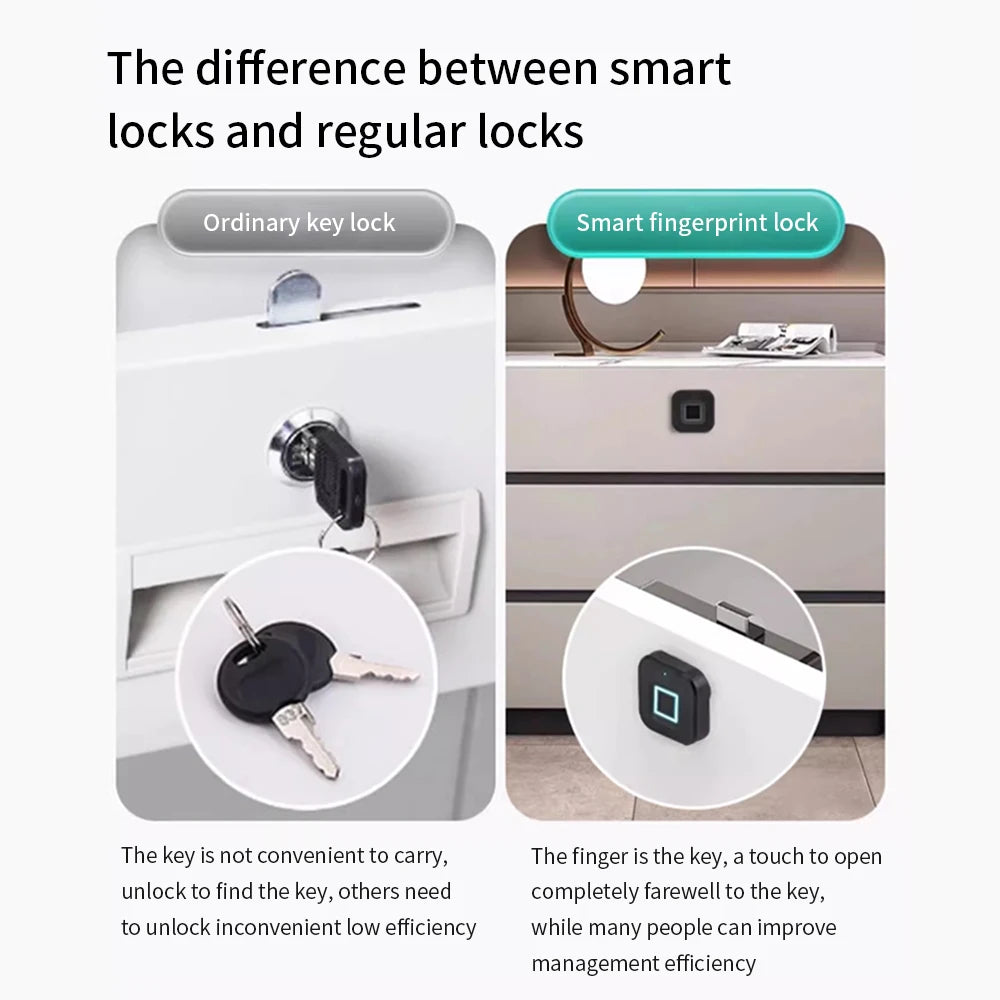 Tuya Smart Security Protection Fingerprint Locks Baby Safety Cabinet Drawer Door Buckle Home Toilet Refrigerator Lock App Unlock Vue