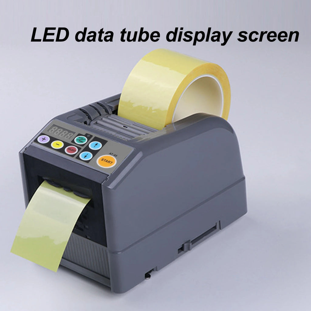 Automatic Tape Dispenser Automatic Tape Dispenser Electric 6 to 60mm Cutting Width 999m Cutting Length Ribbon Cutting Machine Vue